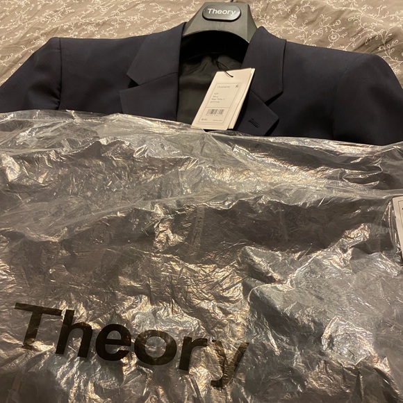 Theory Navy Blue Blazer, Size 42R, NWT, $350 - Picture 6 of 8
